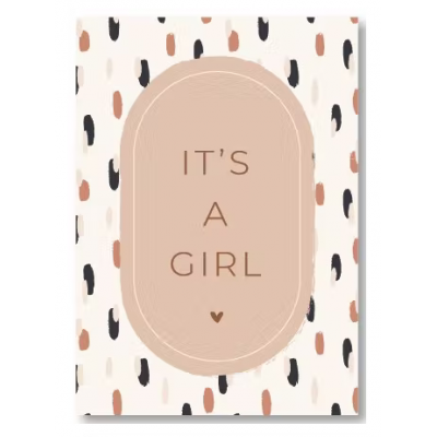 Ansichtkaart | It's a girl